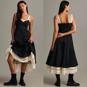 Anthropologie Layered Pleated Dress, Size 14, New with Tag MSRP $198